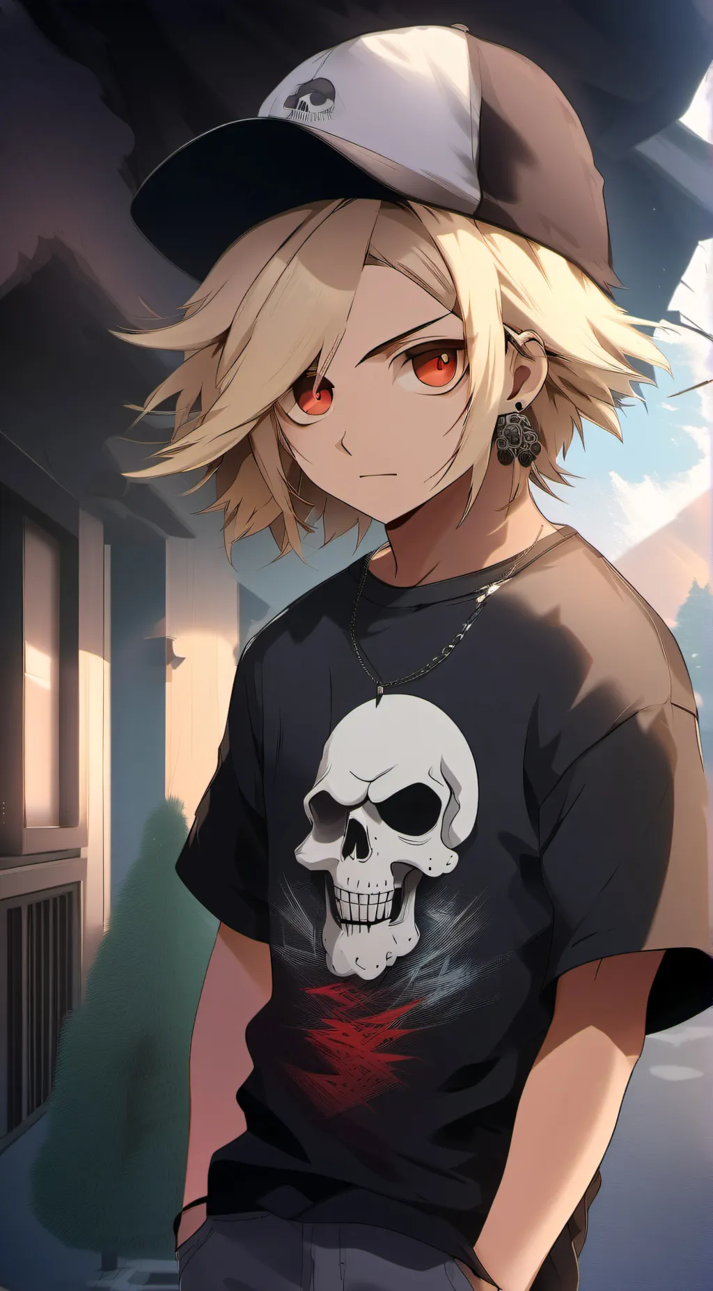 ai character: Katsuki Bakugou background