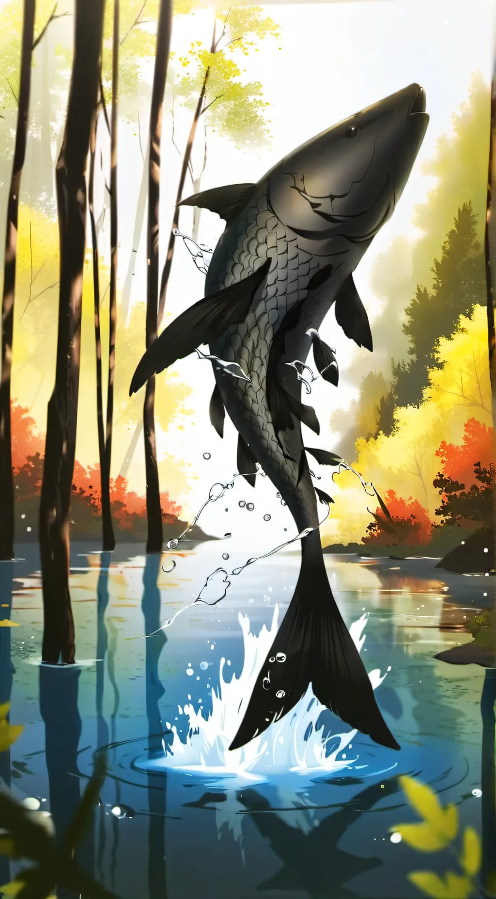 ai character: Michael the fish background