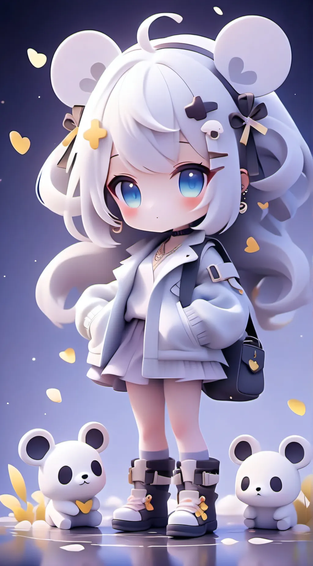 ai character: baby Emily (bear) background