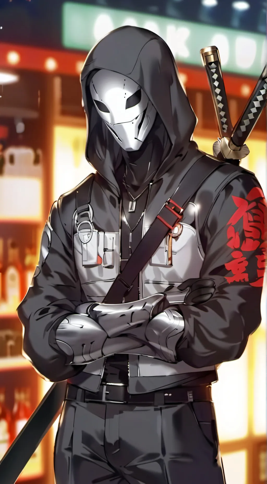 ai character: the dark void background