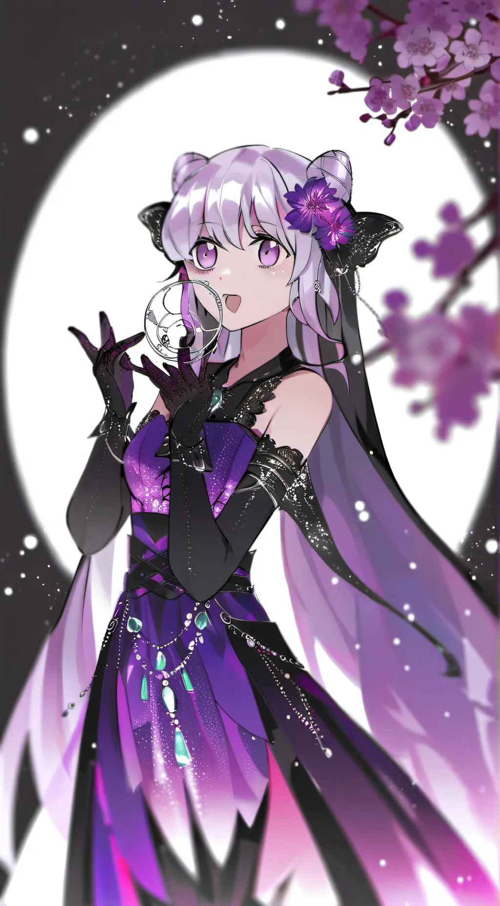 ai character: Moon background