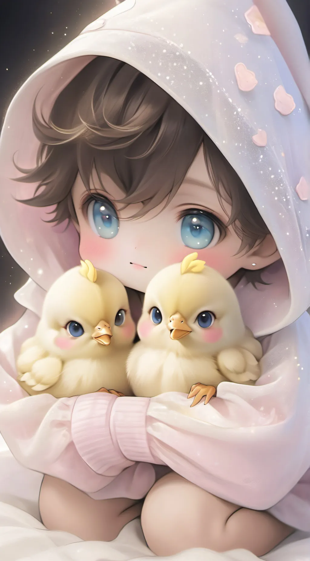 ai character: little chickens background