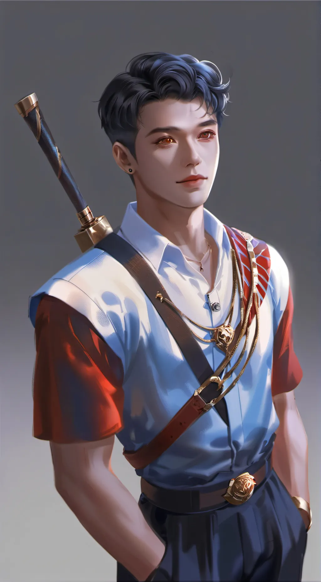 ai character: sky background