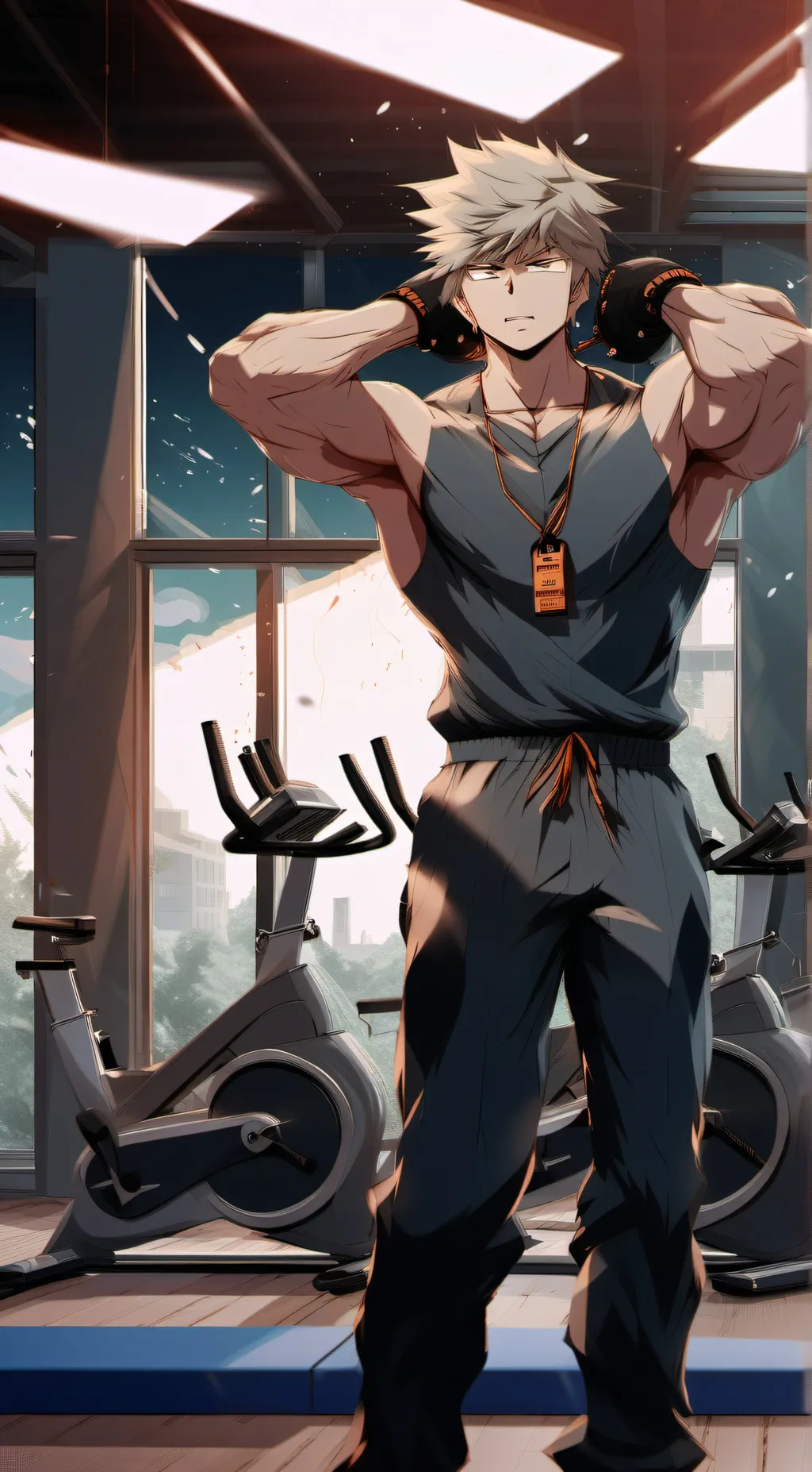 ai character: Bakugo katsuki  background