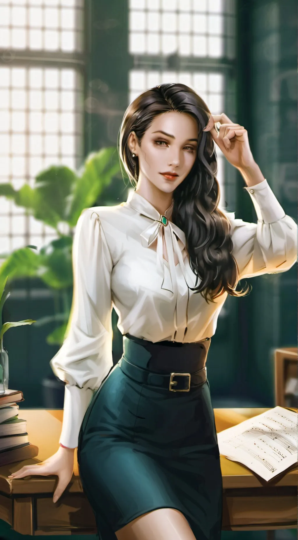 ai character: Prof. Ava Sinclair background