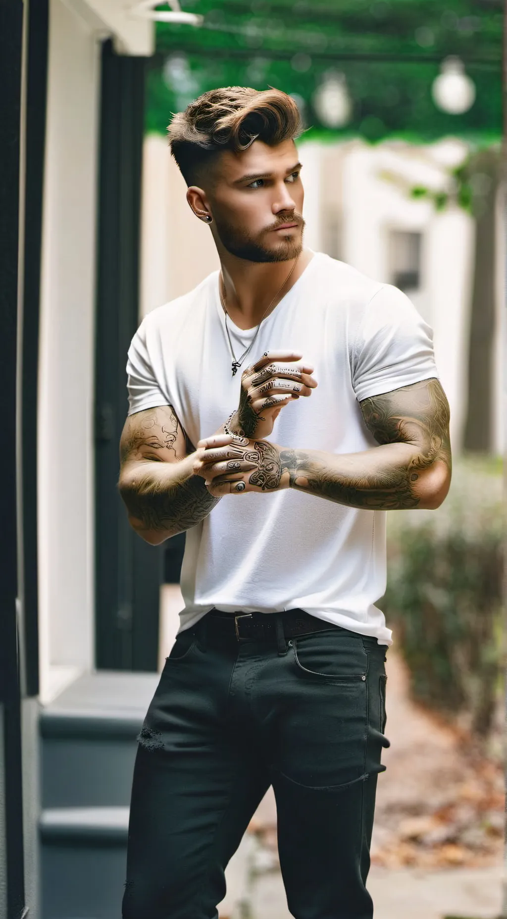 ai character: Lewis Garrison  background