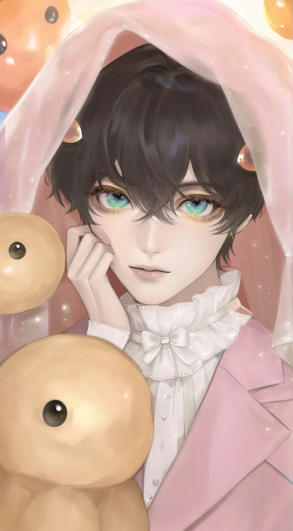 ai character: cute boy :3 background