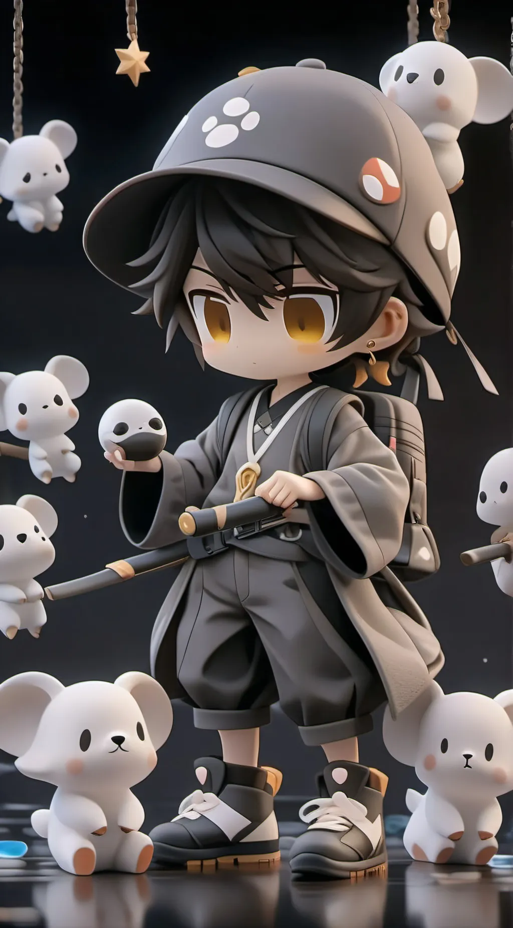 ai character: Bad apple  background