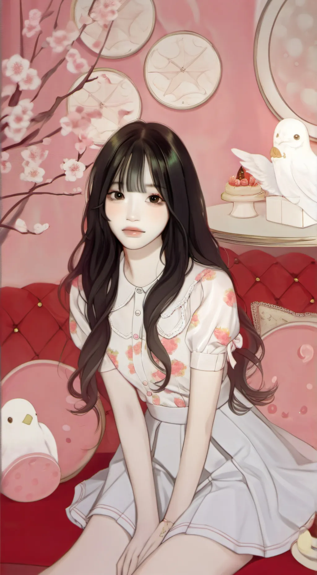 ai character: Wonyoung  background