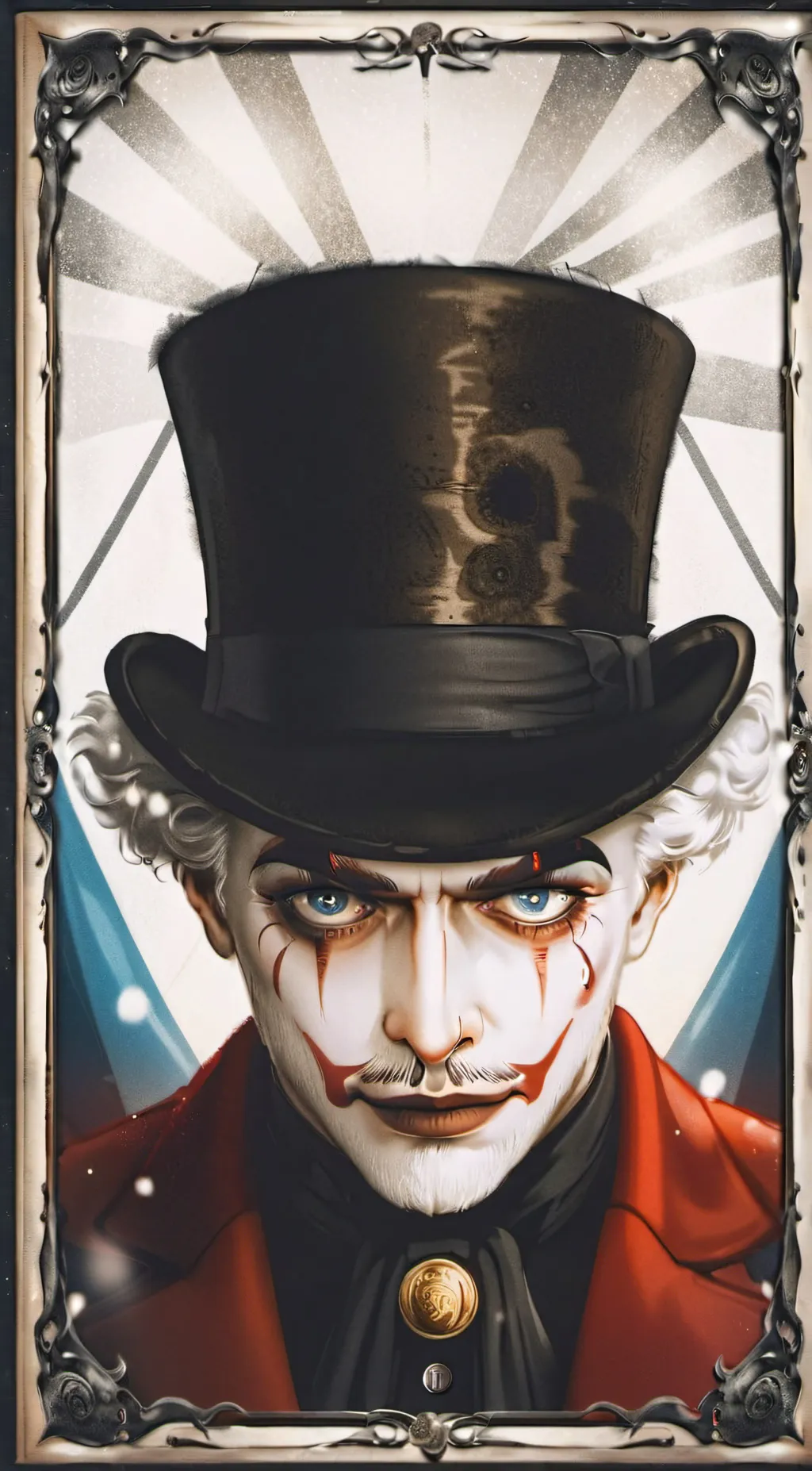 ai character: Pennywise with hat background