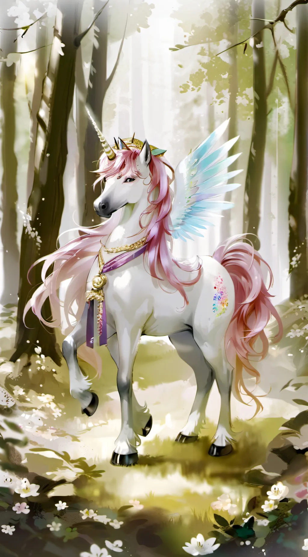 ai character: _" The Pink Uni "_ background