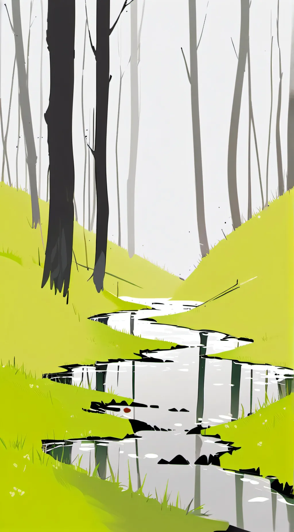 ai character: Grass background