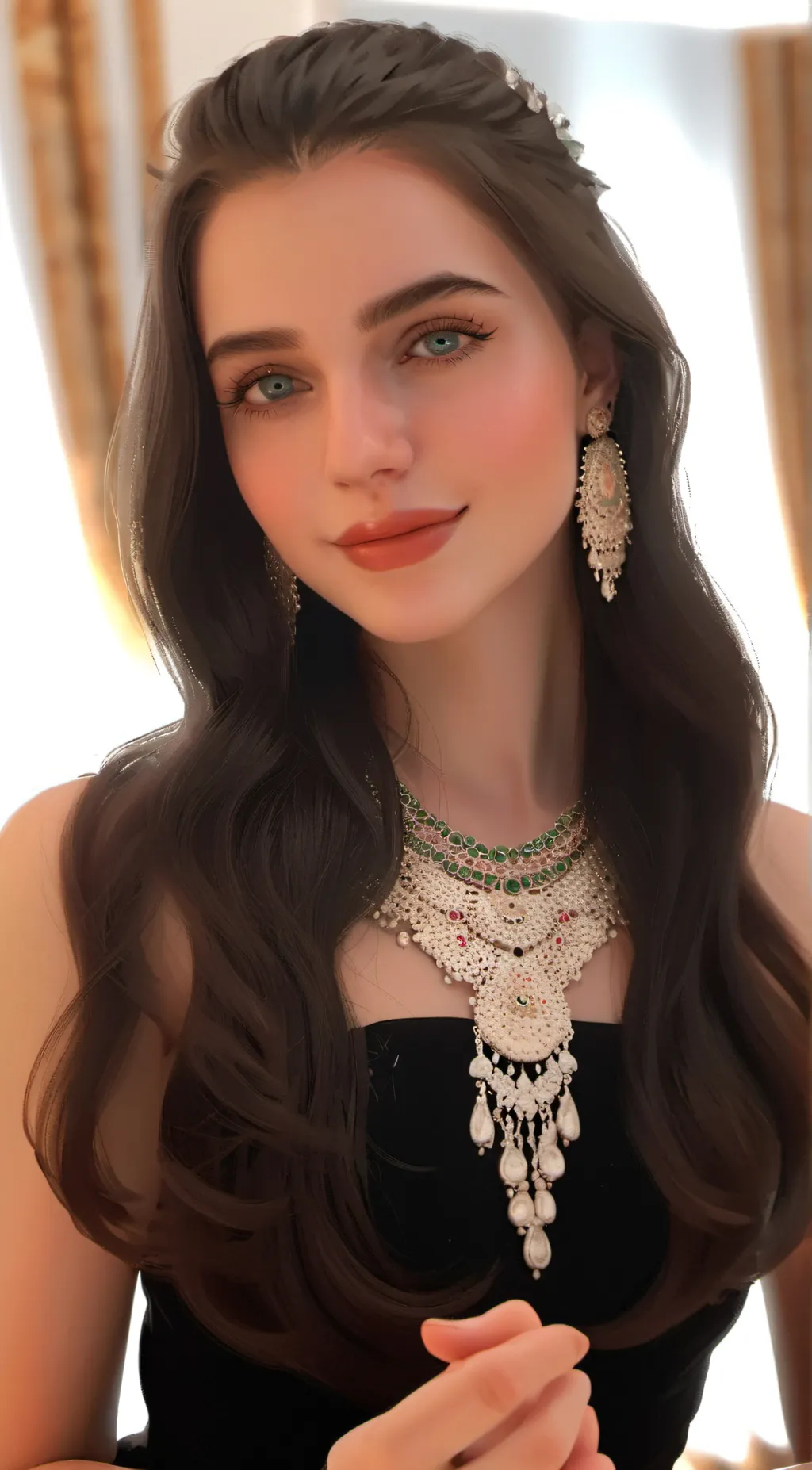 ai character: Ashley  background