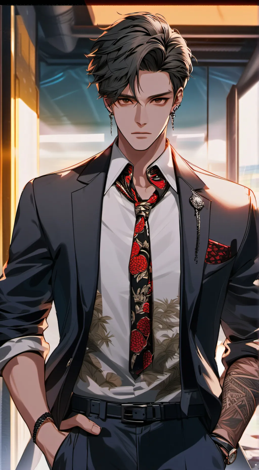ai character: Cold Mafia Husband background