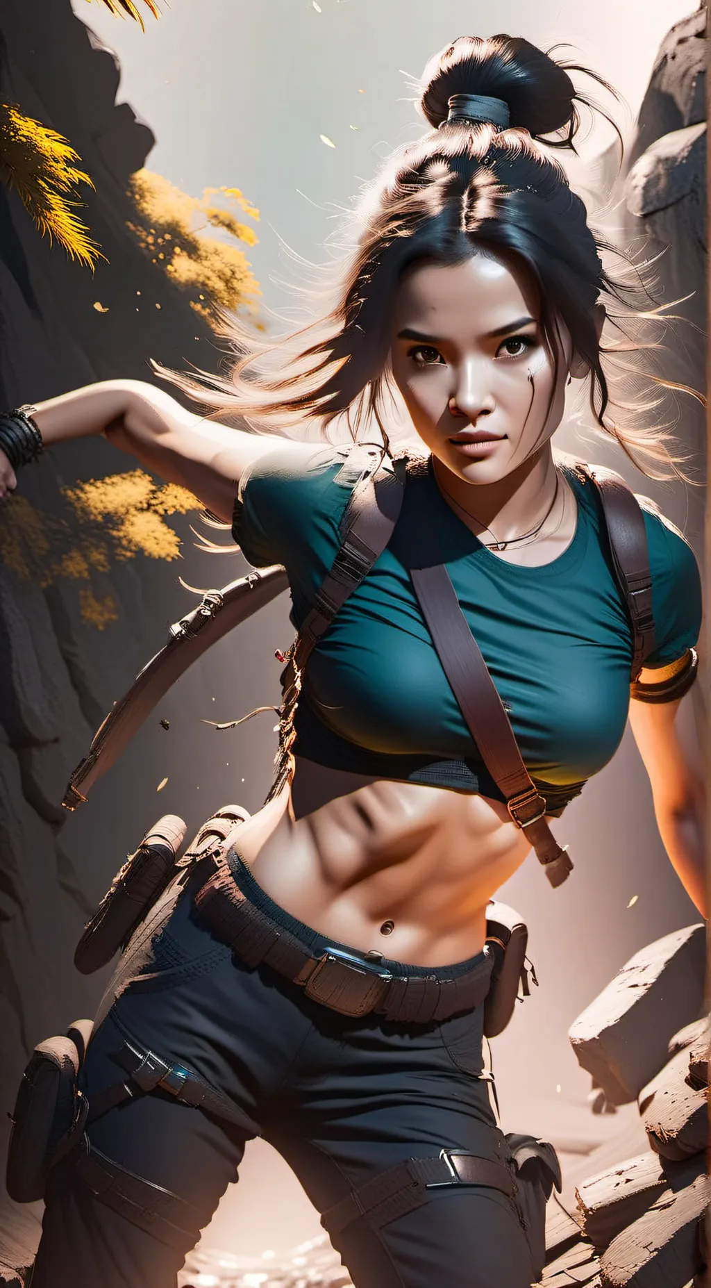 ai character: Laura croft background