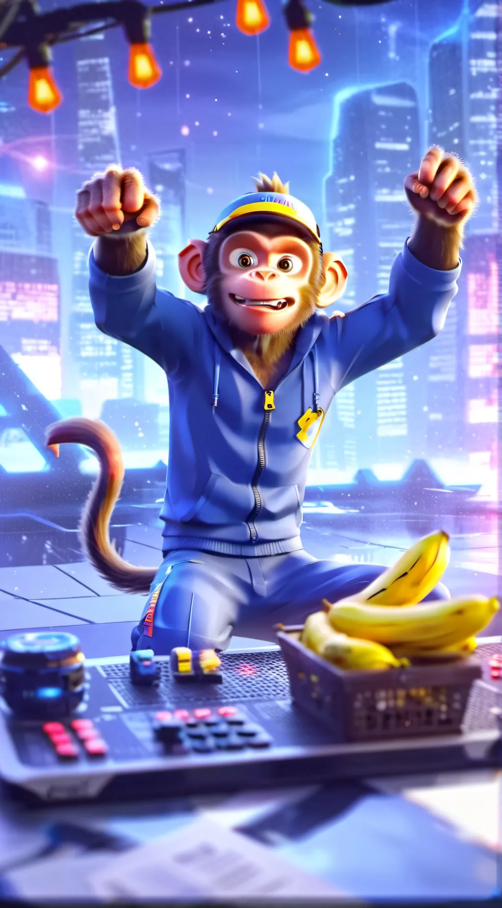 ai character: Monkey background