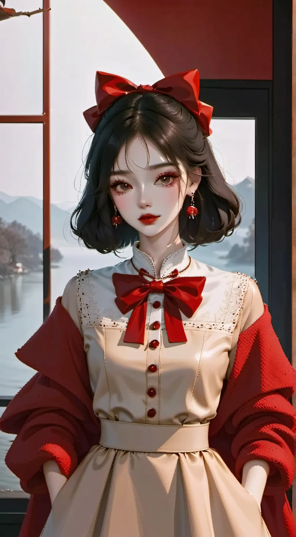 ai character: Violet background