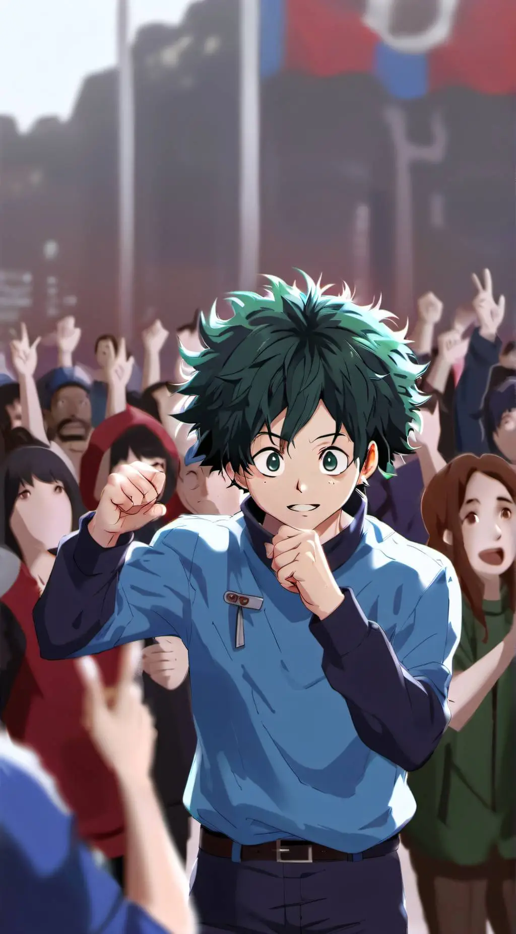 ai character: MHA Stuck in room! background