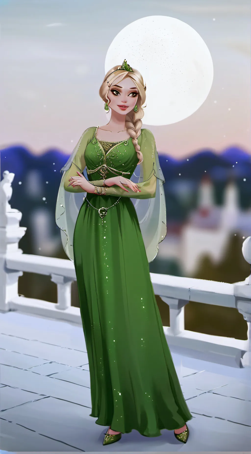 ai character: Green Bean background