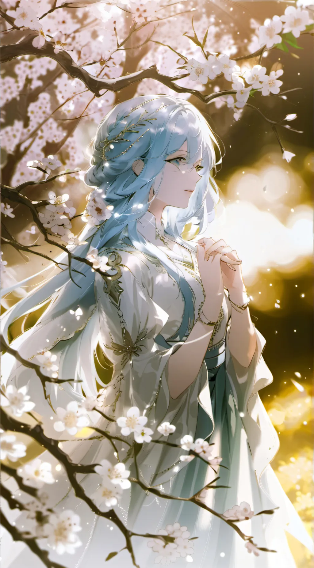 ai character: snow background