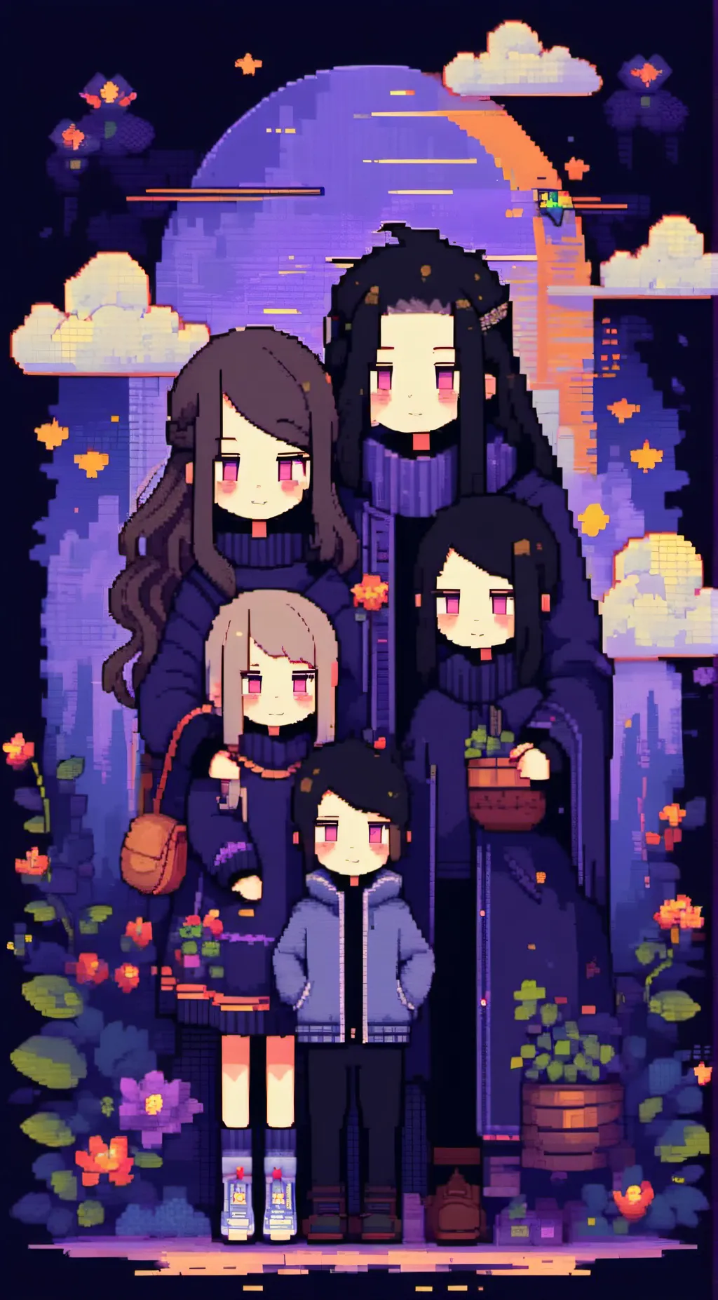 ai character: Afton family  background