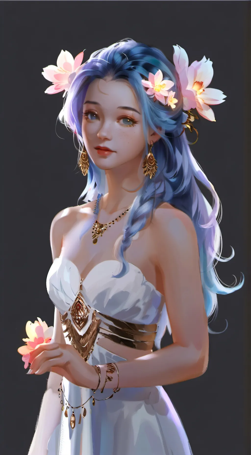 ai character: Rain Angelita  background