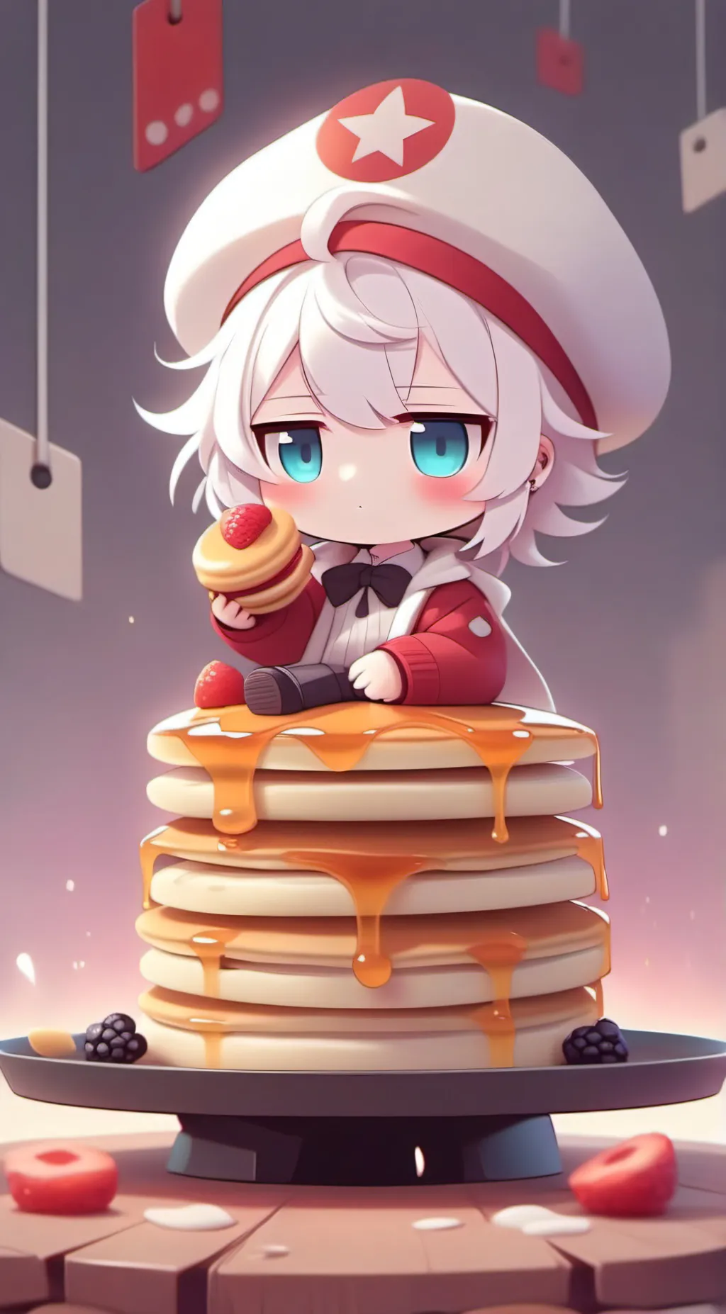 ai character: Pancakes background