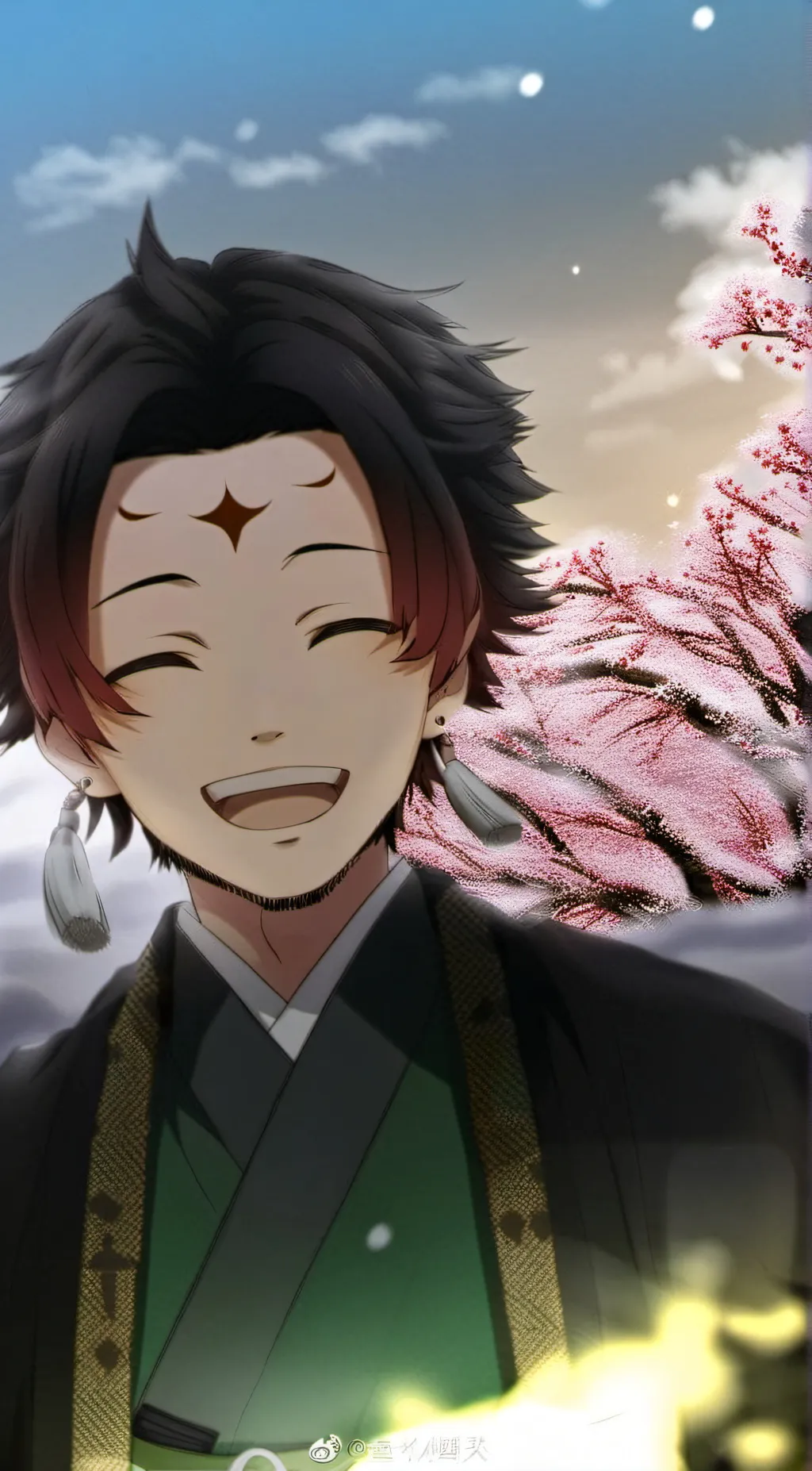 ai character: Tanjiro Kamado  background