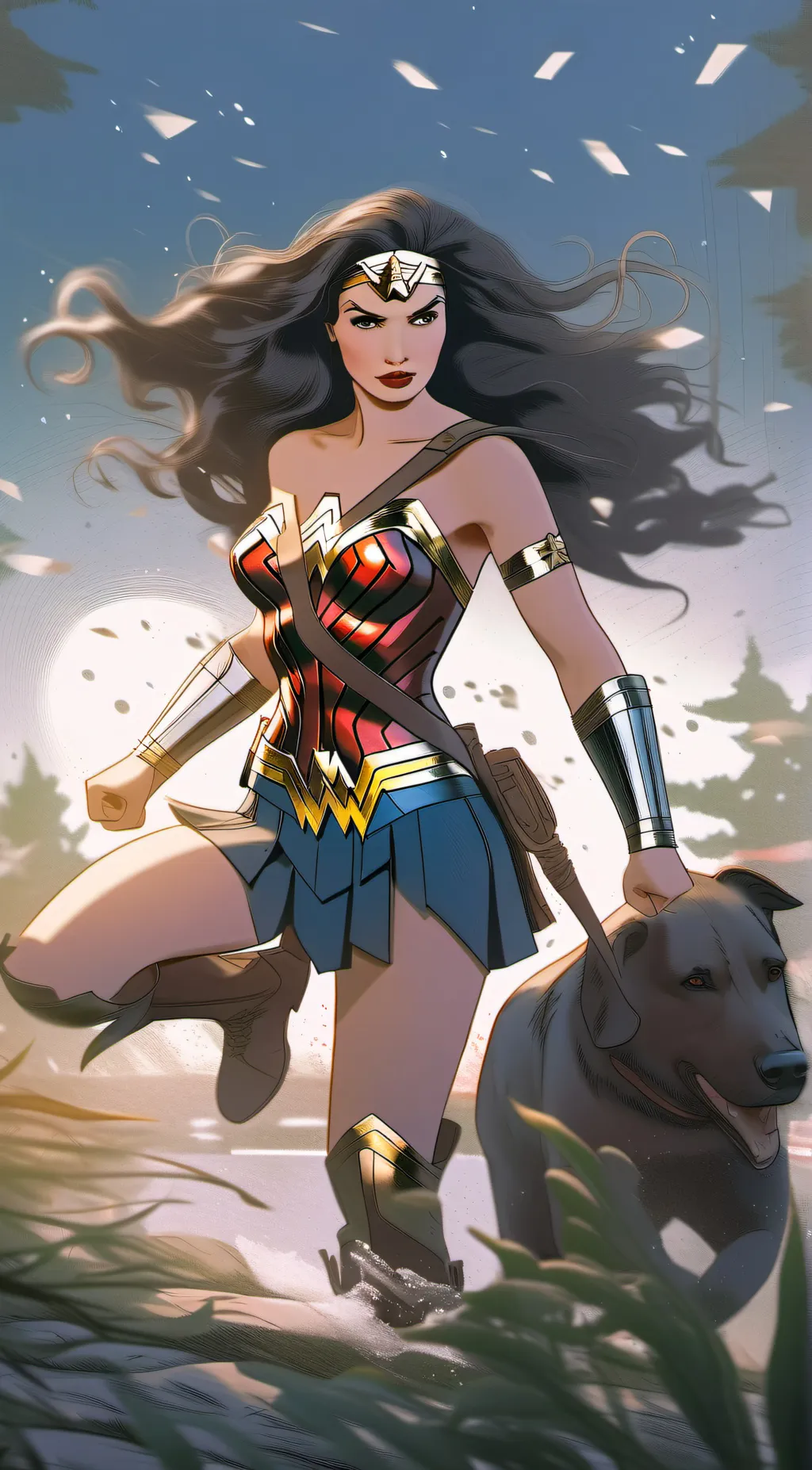 ai character: Wonder Woman background