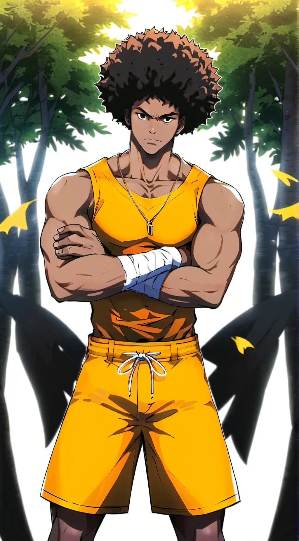 ai character: the booty warrior  background