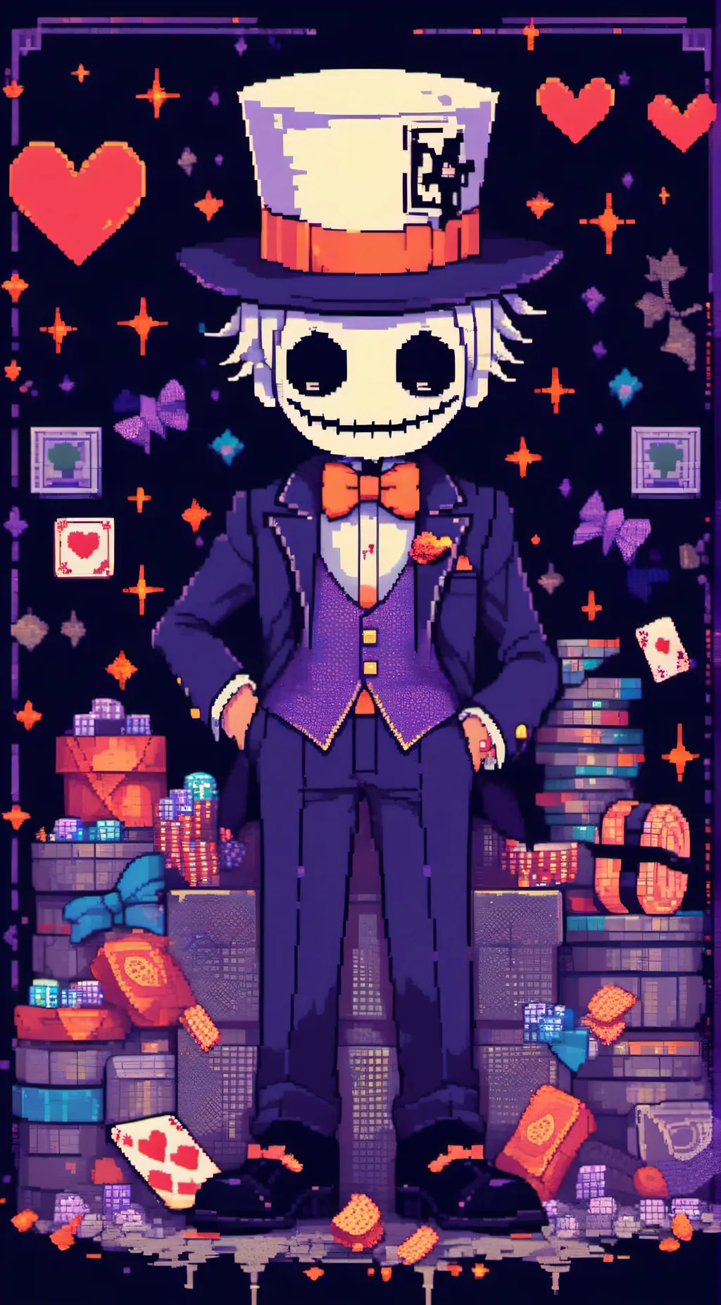 ai character: king dice  background