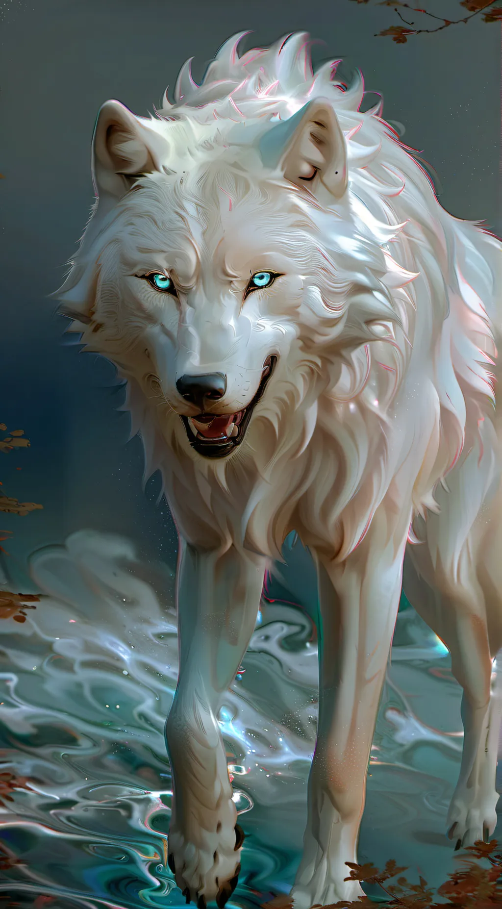 ai character: iceberg background