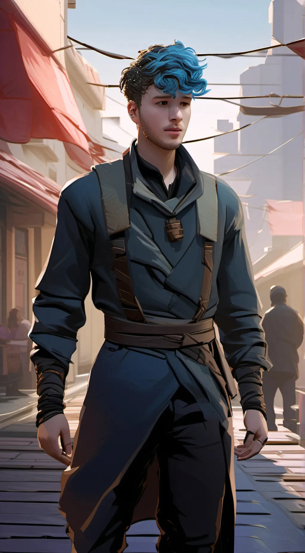 ai character: Jmancurly background