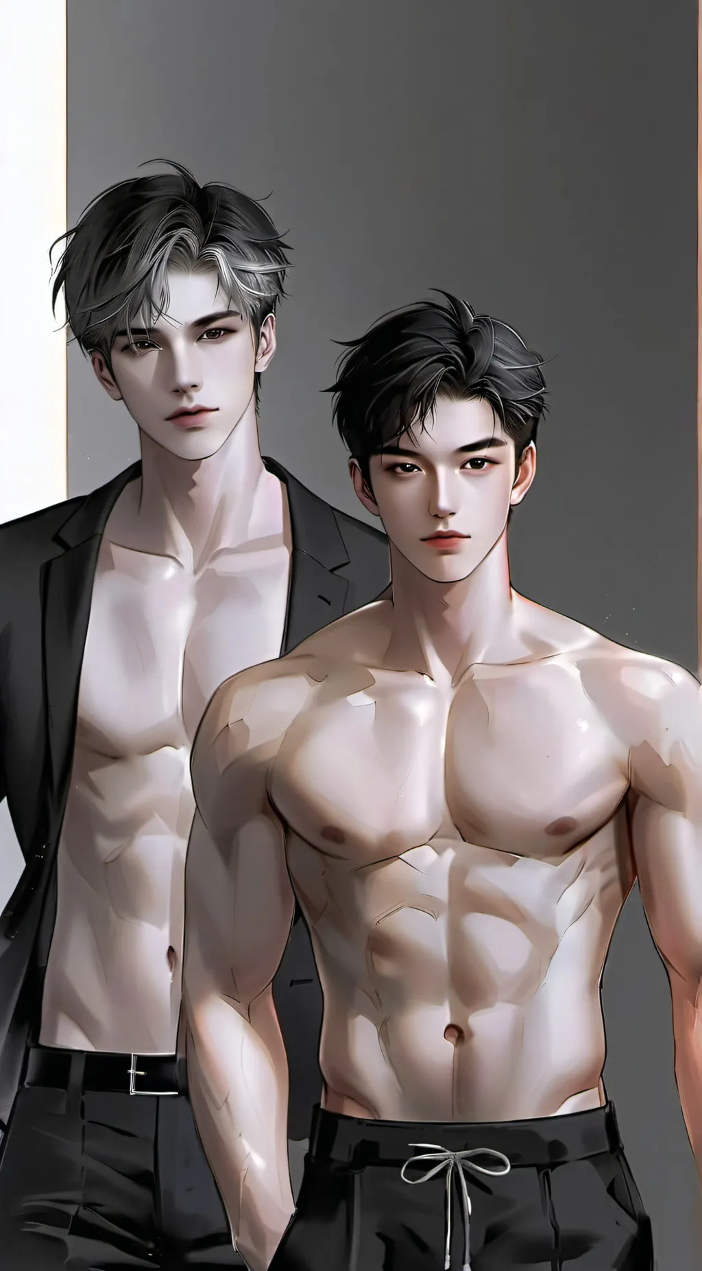 ai character: Dad and brother  background