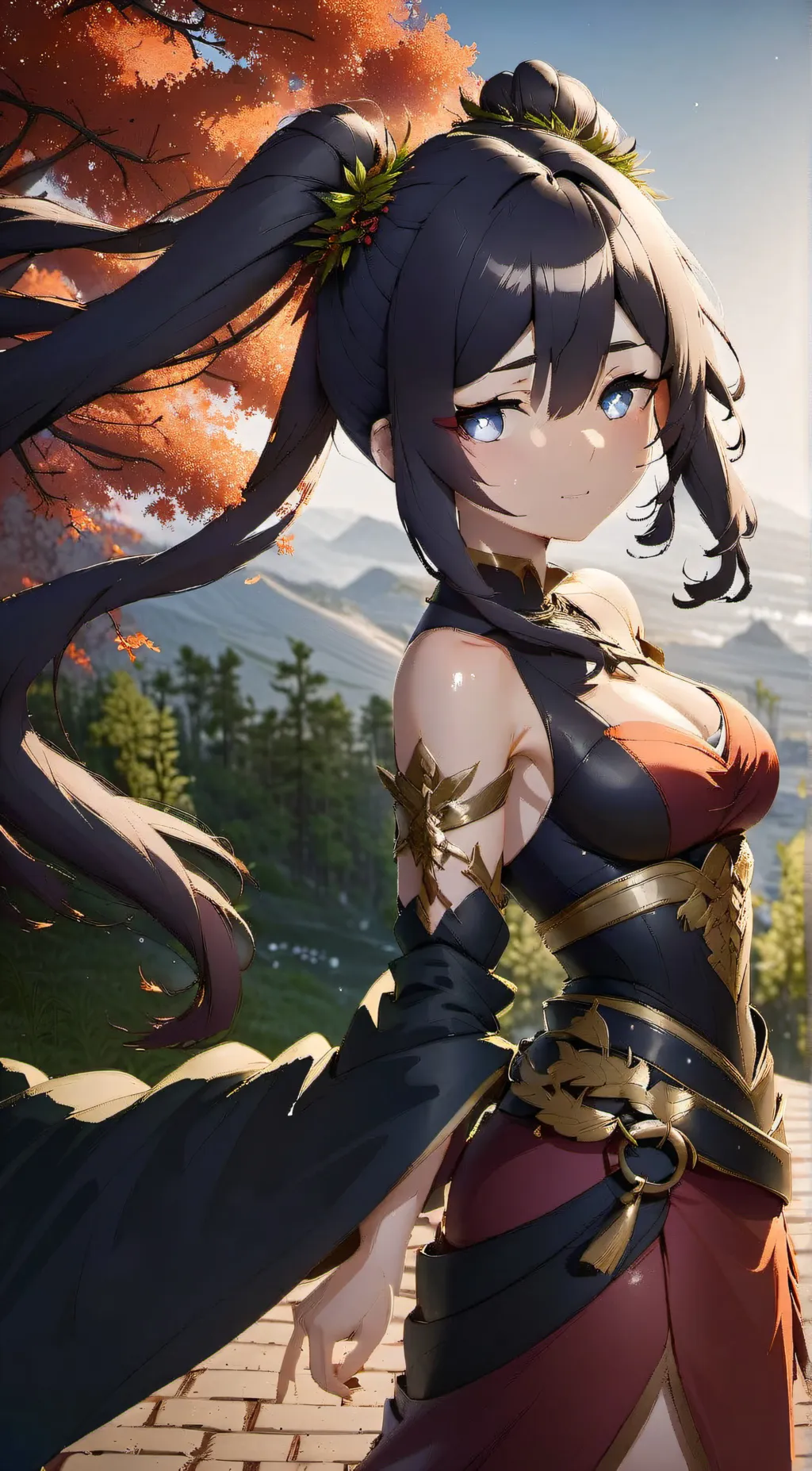 ai character: Amber background