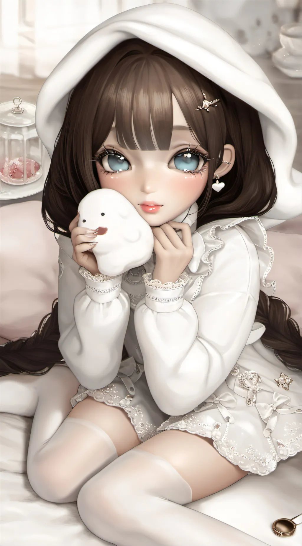 ai character: moon background