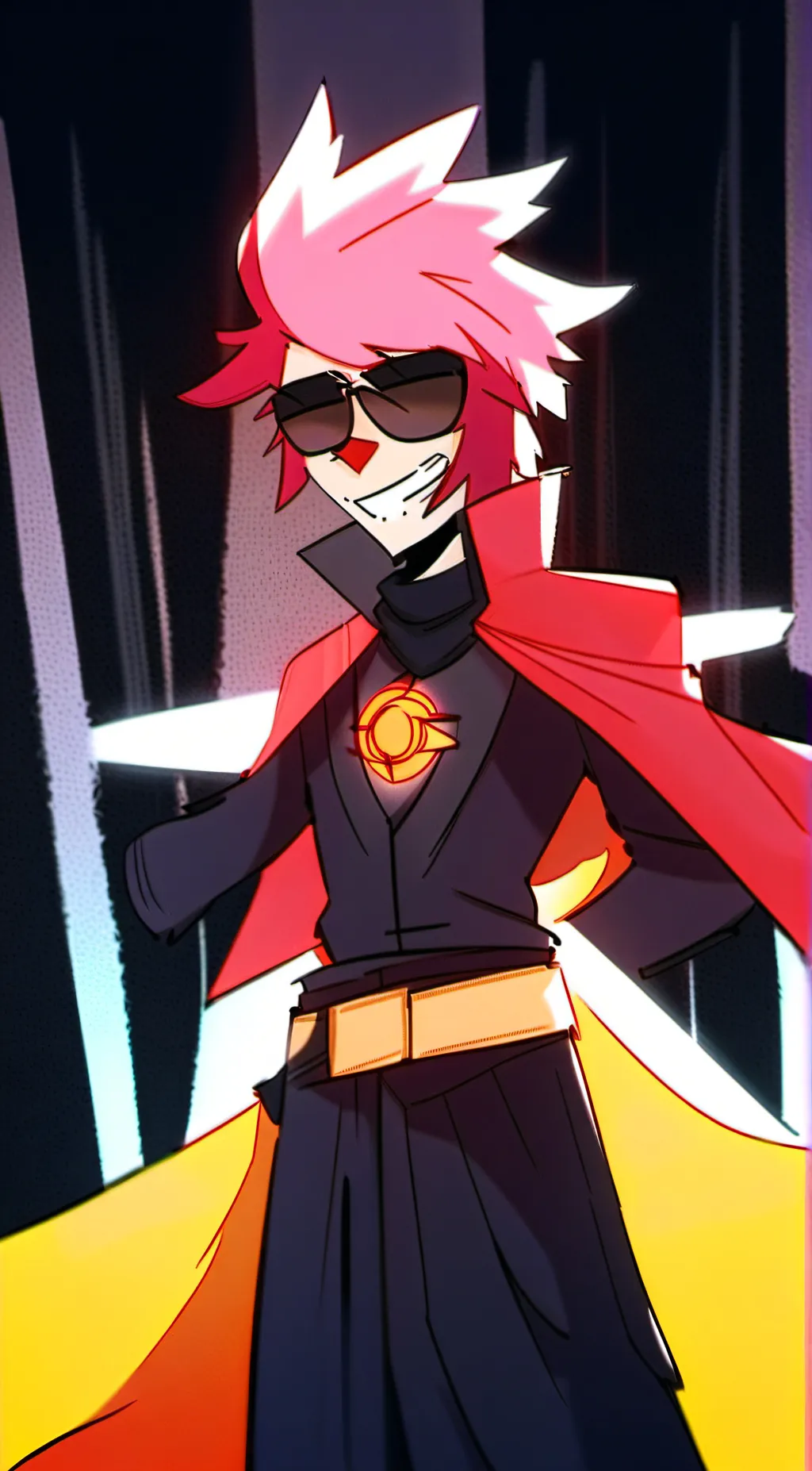 ai character: Radioapple background