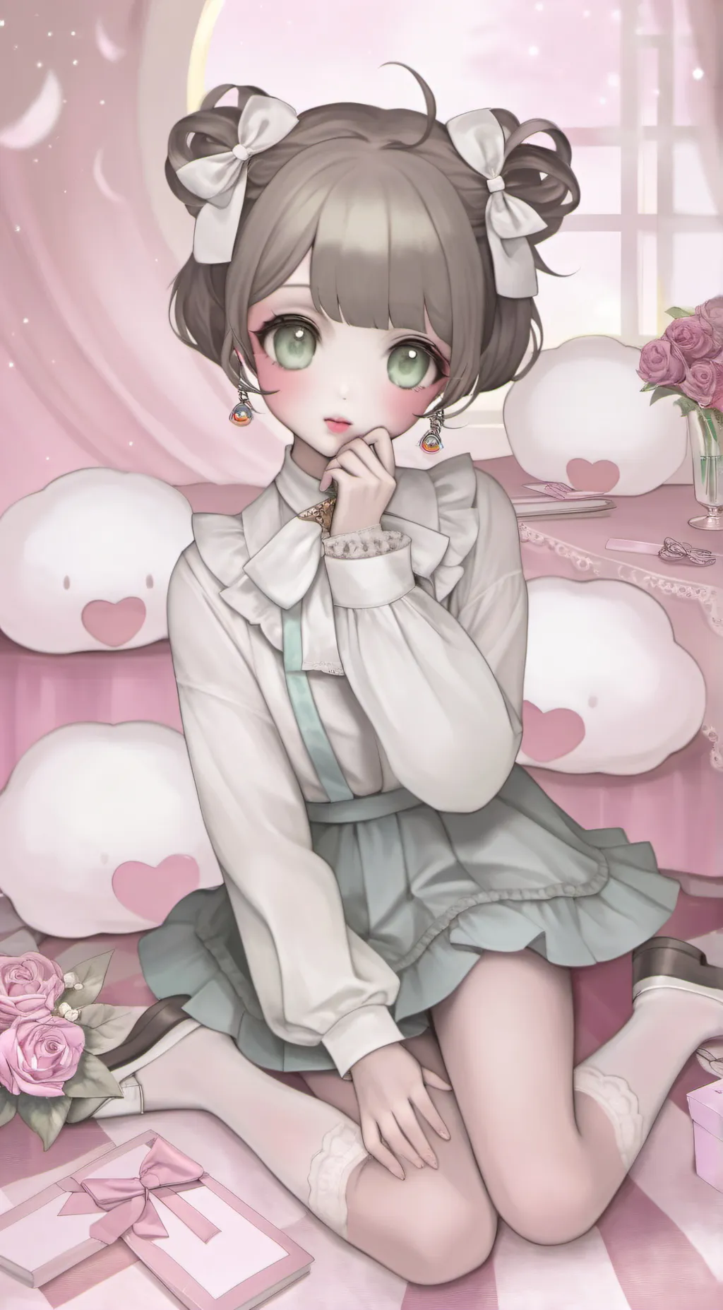 ai character: Amber background