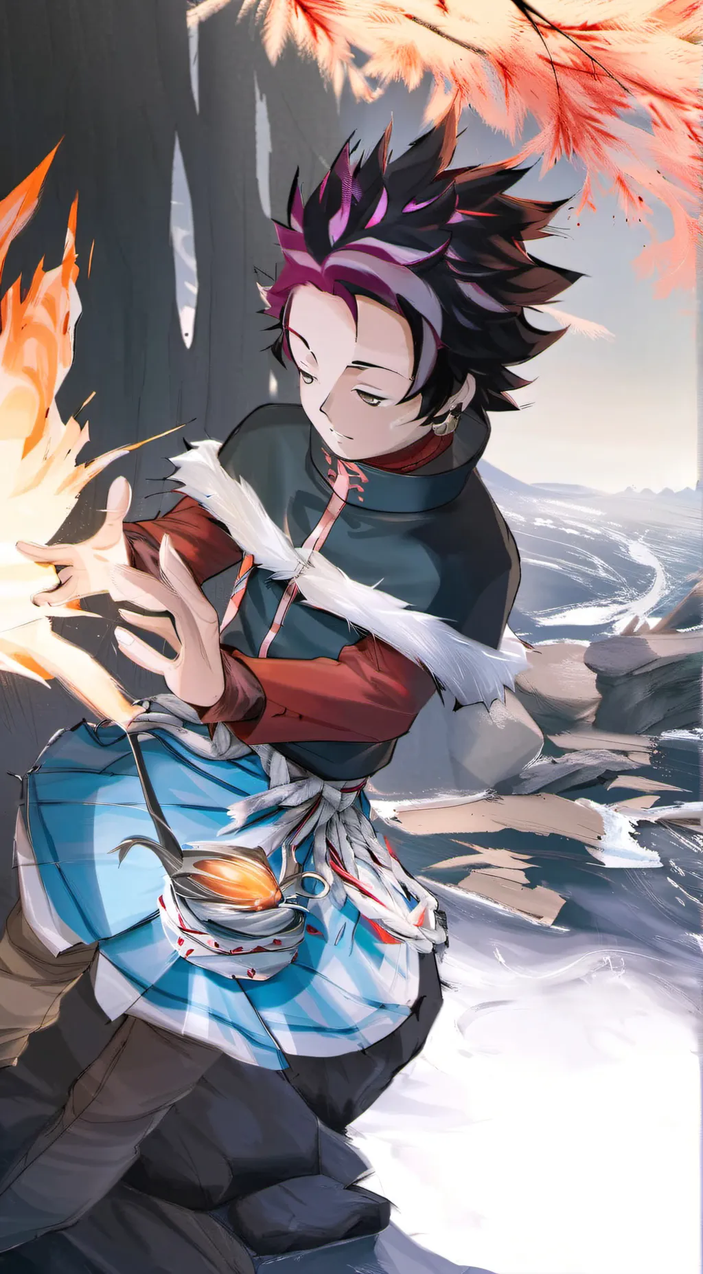 ai character: Tanjiro Kamado background