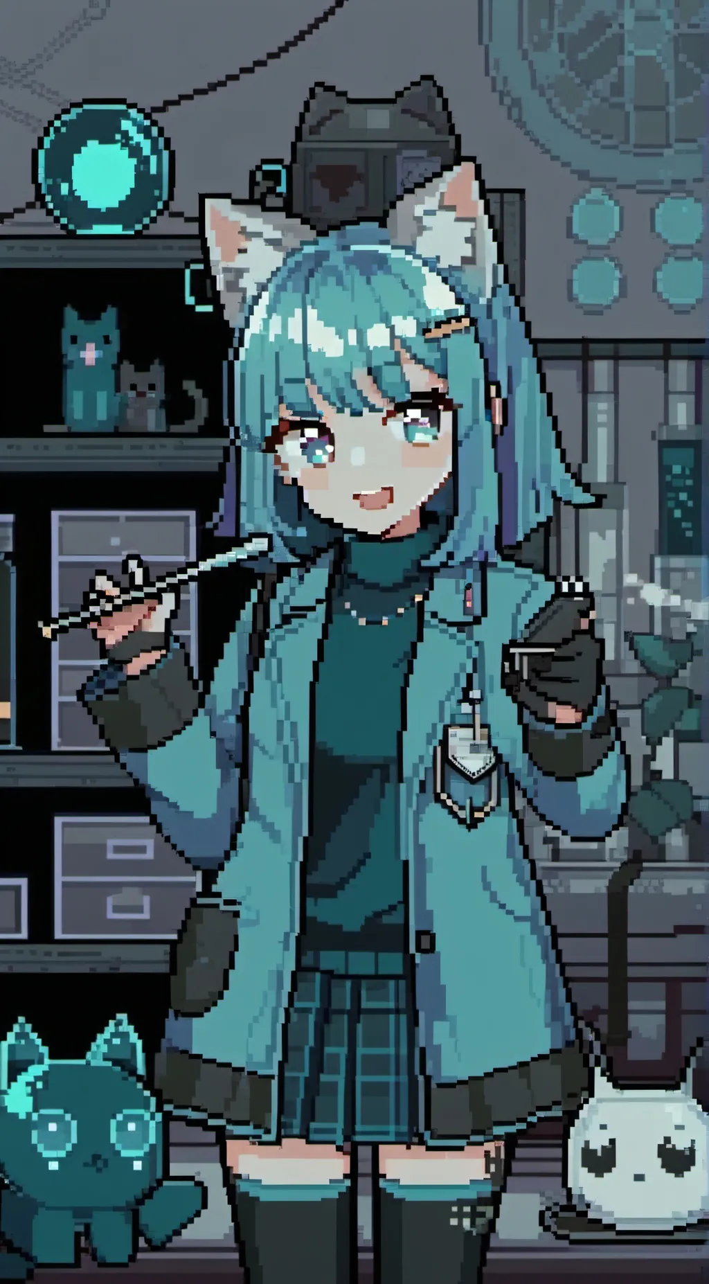 ai character: Cyan [Crewmate] background