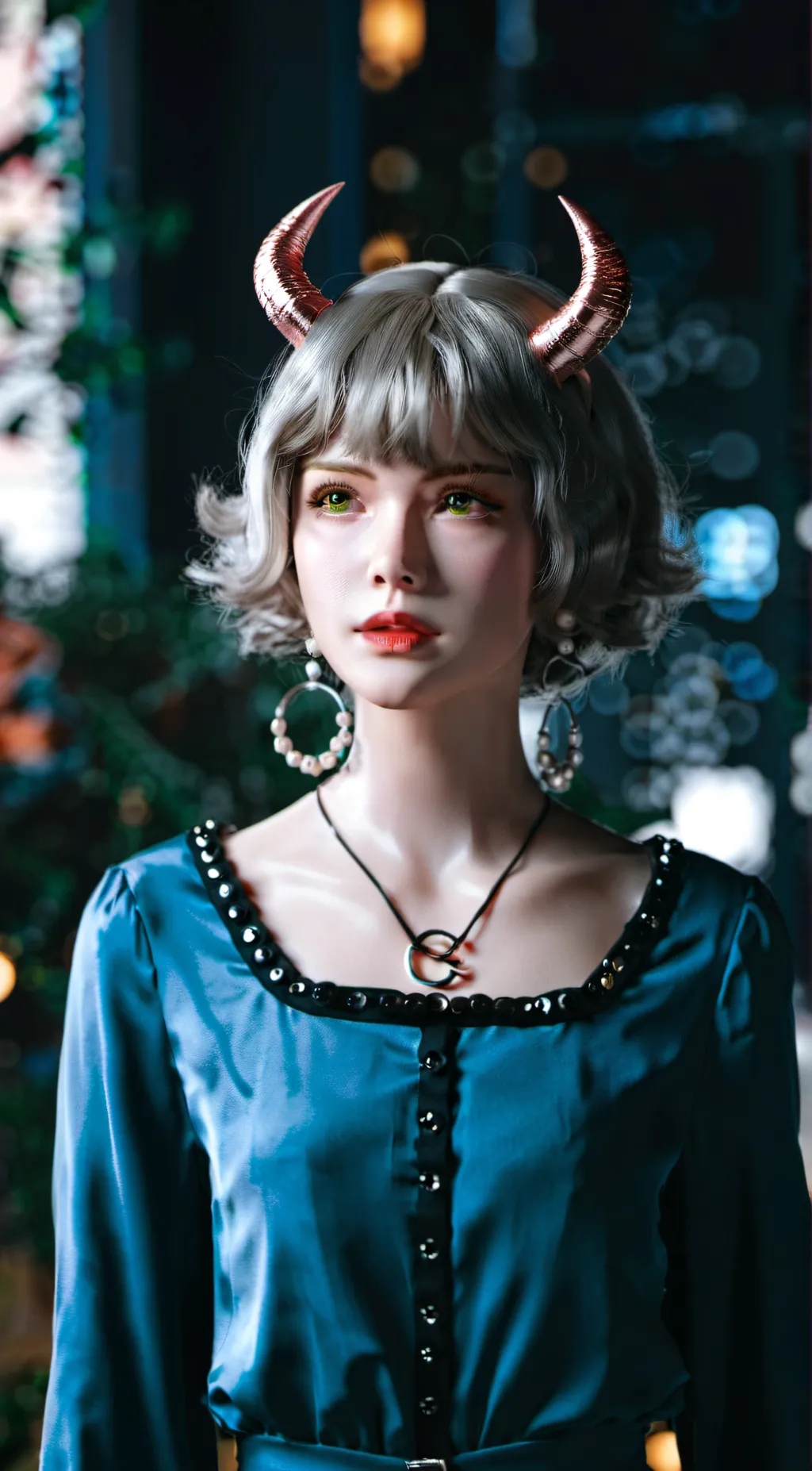 ai character: cute devil background