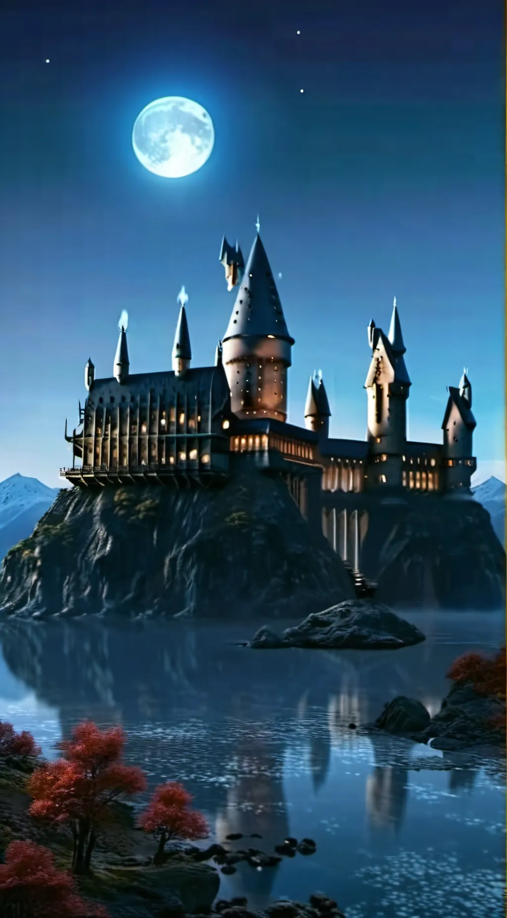 ai character: Hogwarts school background