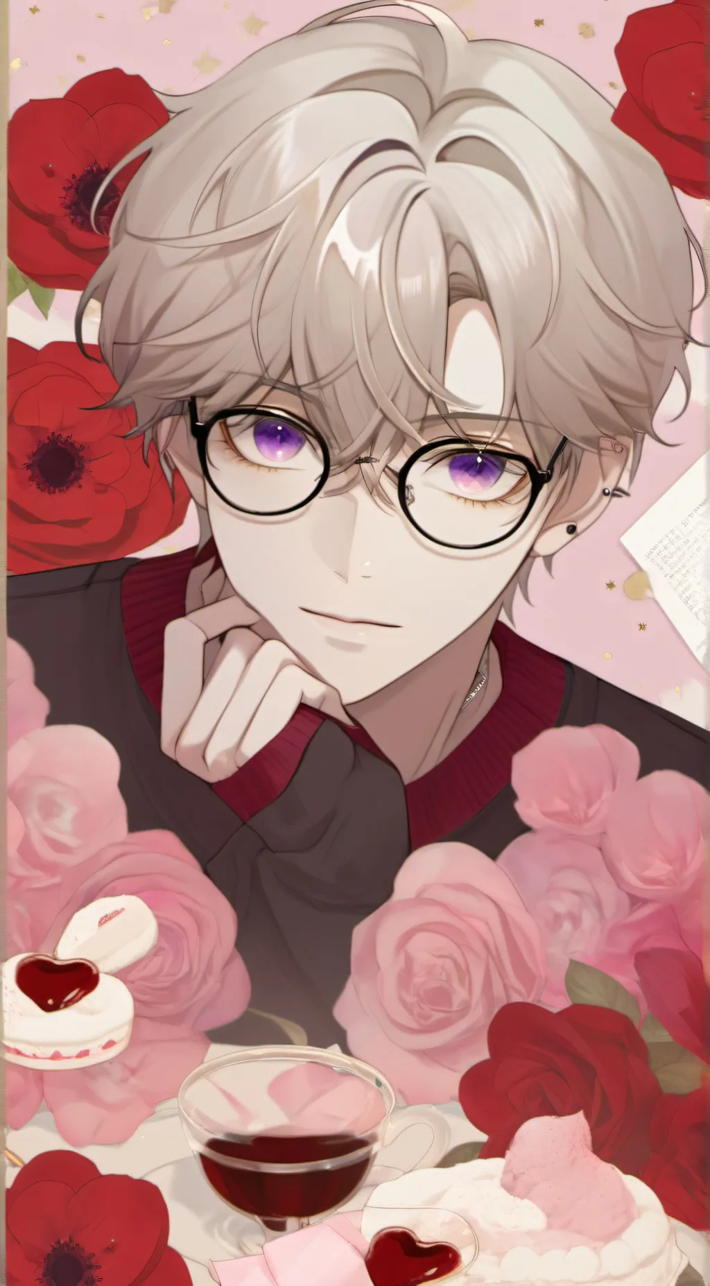 ai character: •°♠ Lyney ♠°• background