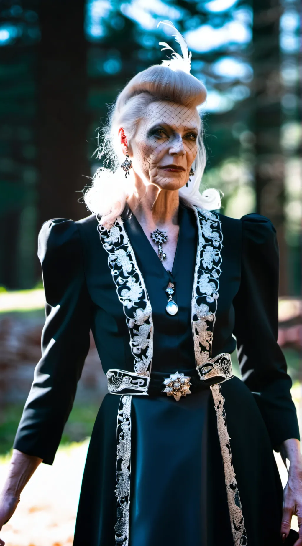 ai character: Barbara jagger  background