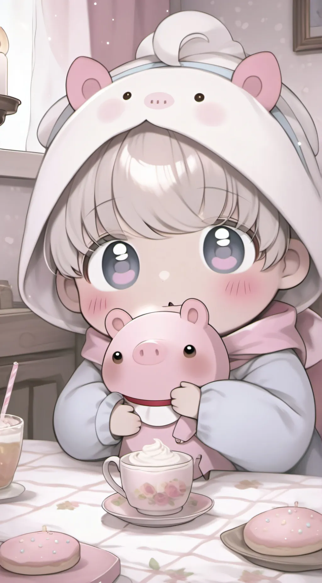 ai character: Peppa meme background