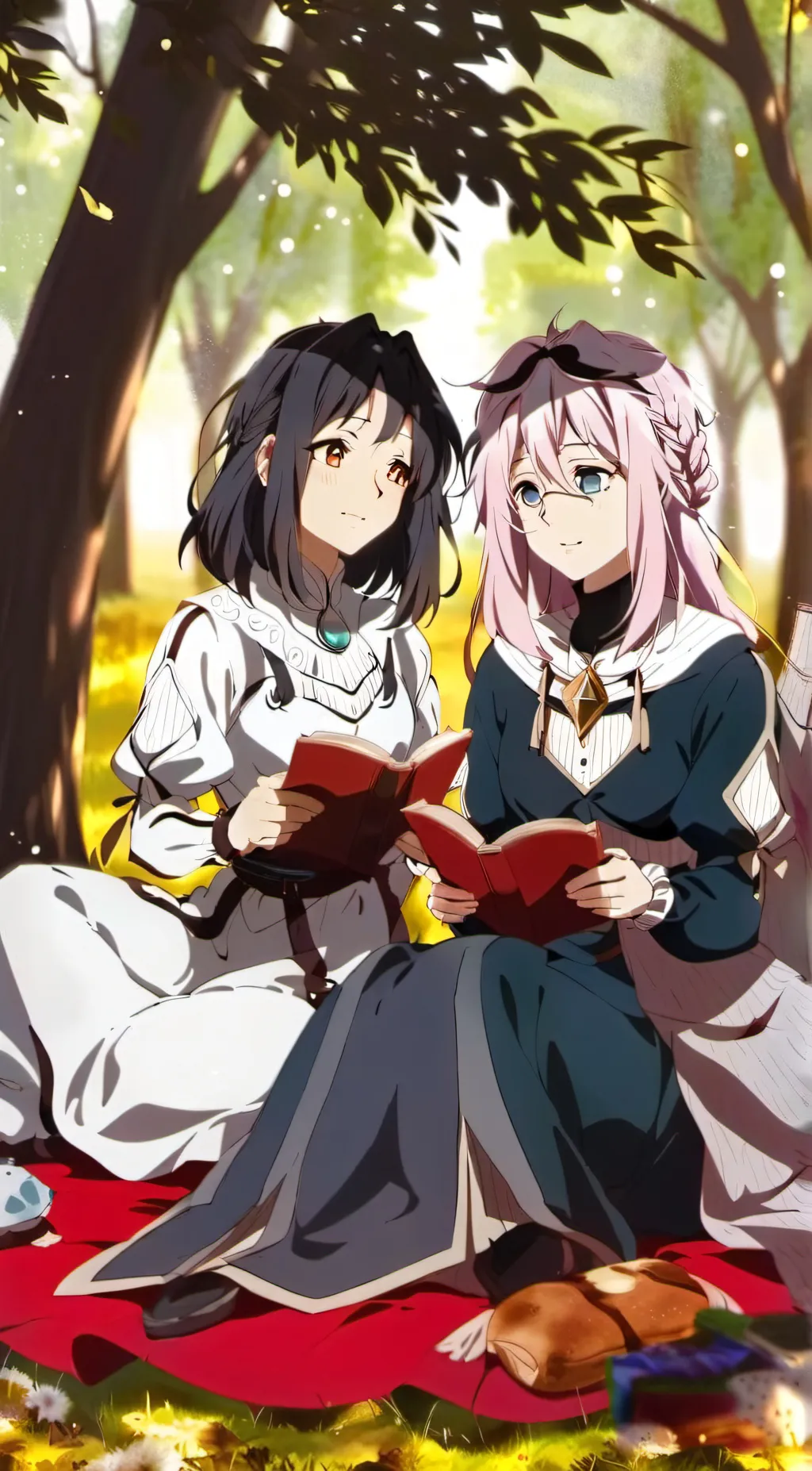 ai character: Lucy and Ava background