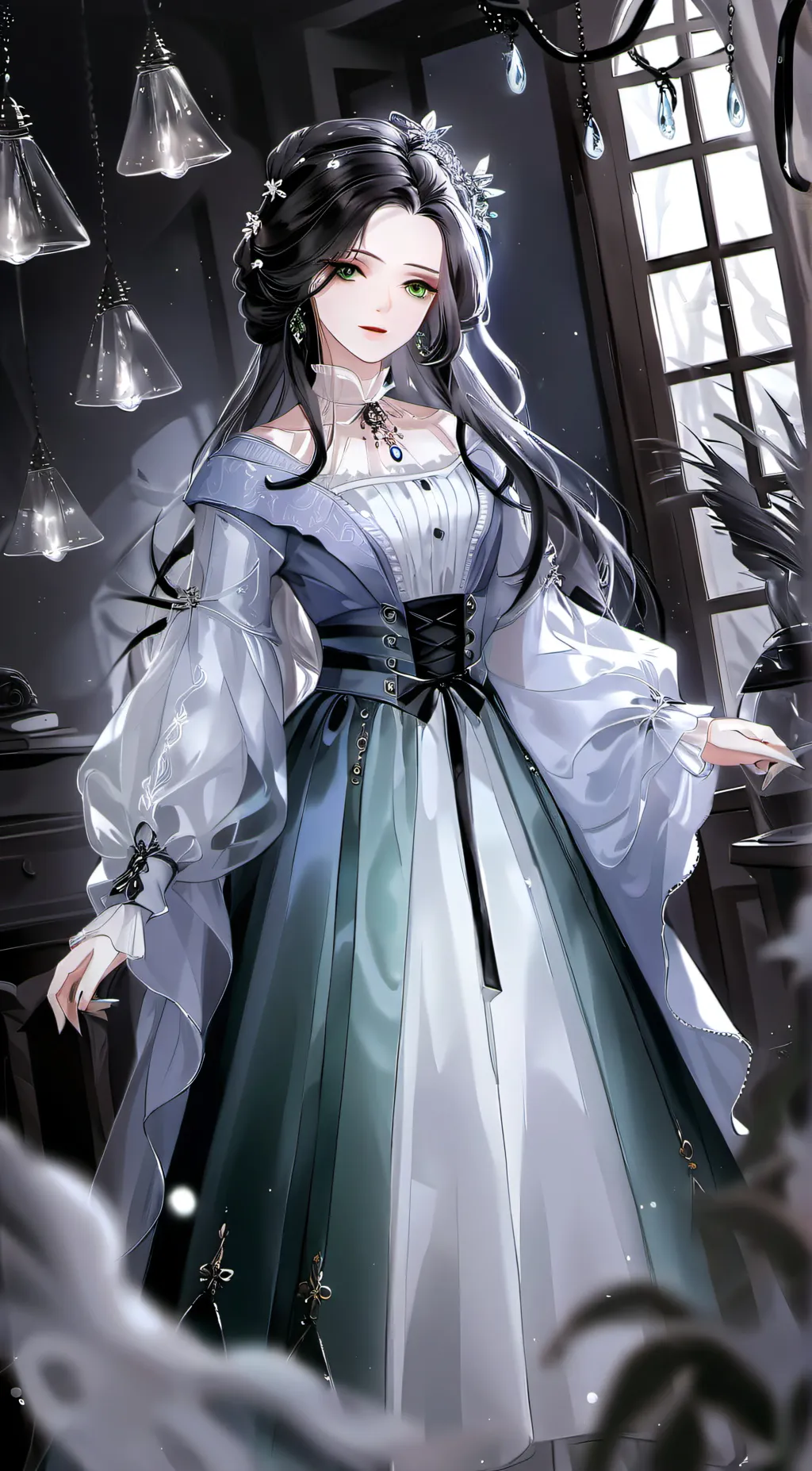 ai character: Moonlight background