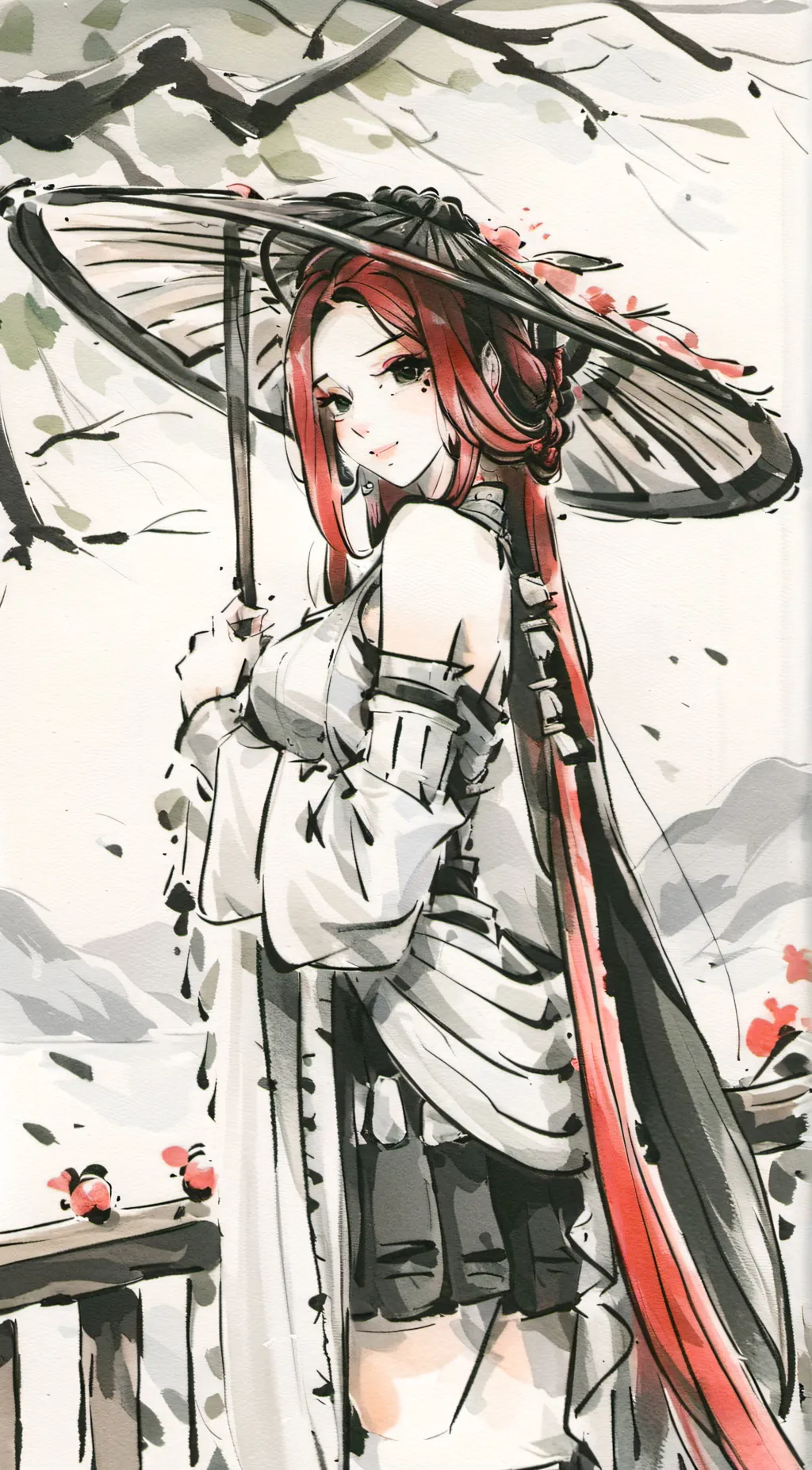 ai character: winter  background