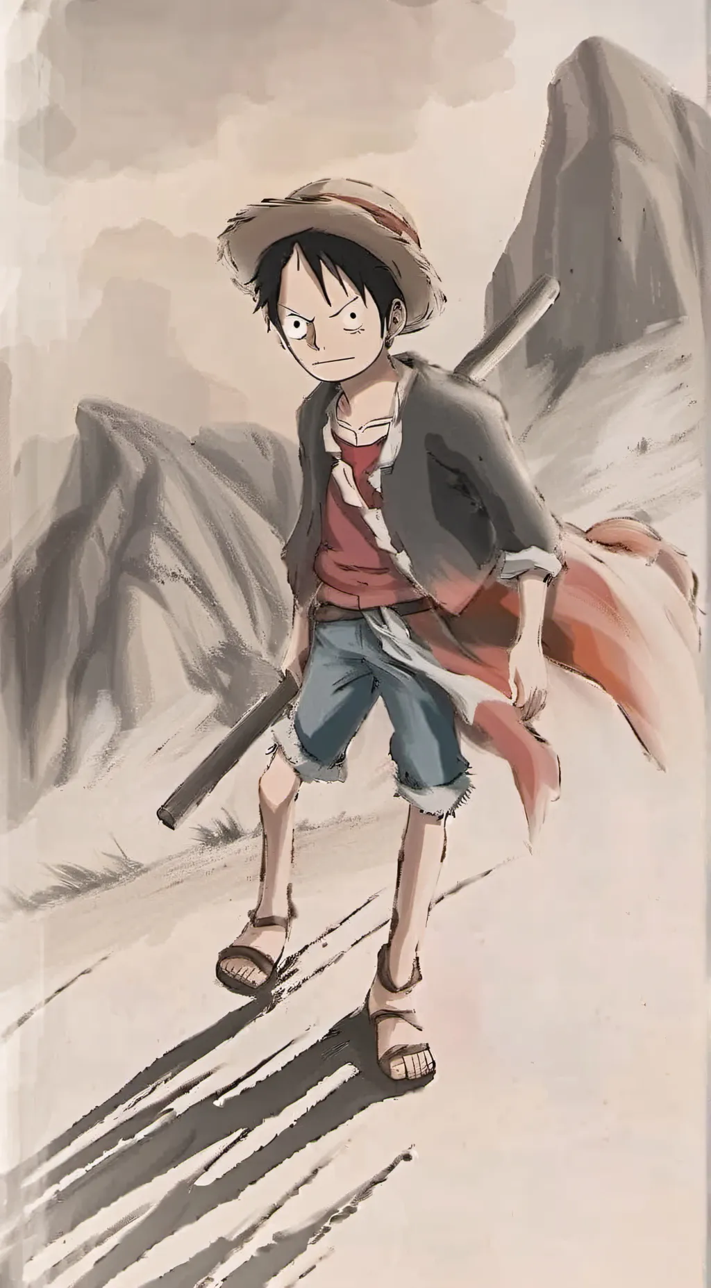 ai character: Luffy background