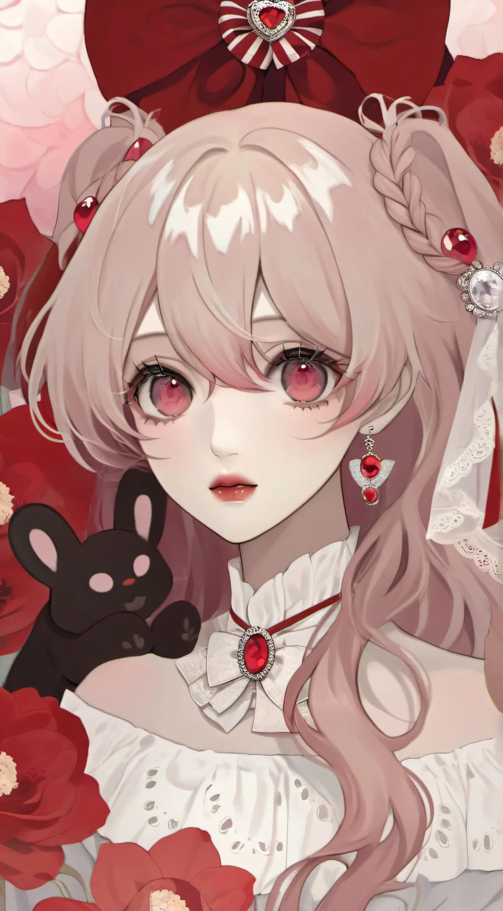 ai character: violet background